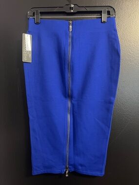 THE LIMITED Royal Blue Zip Back Pencil Skirt